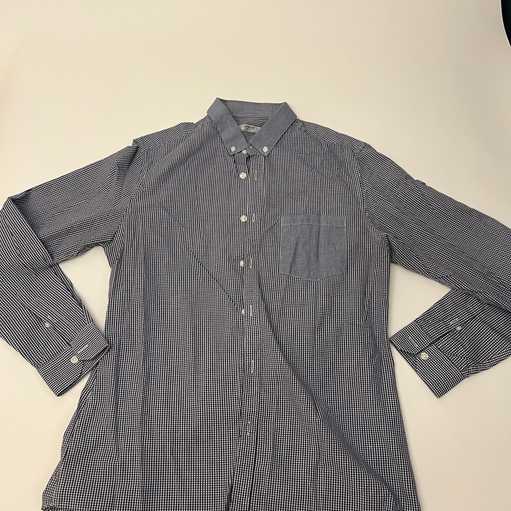 Topman Checkered Button Down Shirt